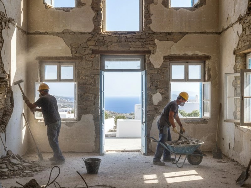 Мастера производят демонтаж