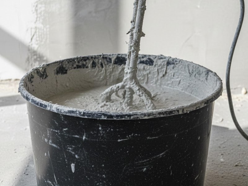 Ведро со штукатурной смесью