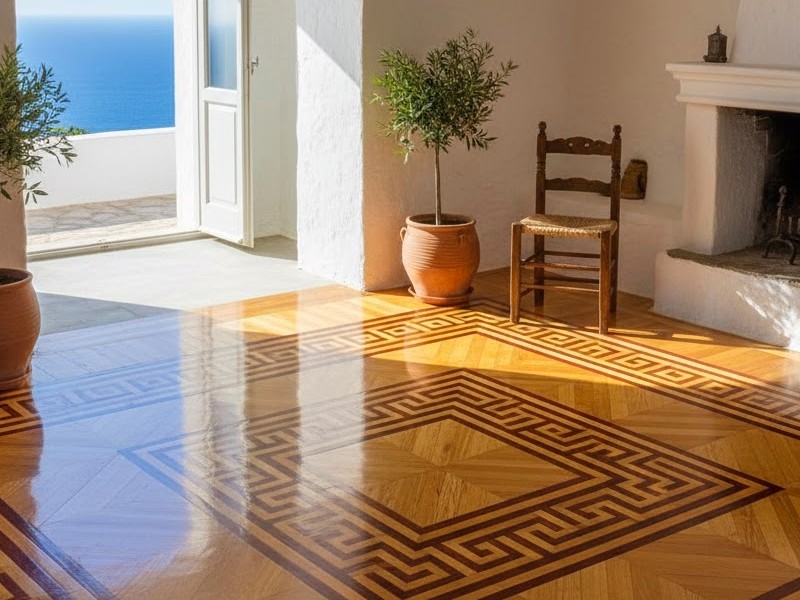 Паркетная доска в коттедже