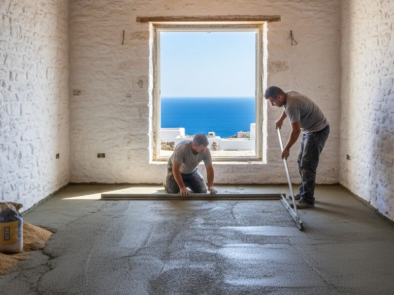 Цементно-песчаная стяжка пола