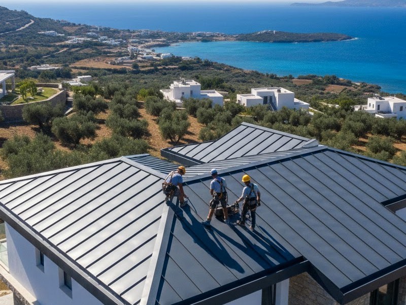 Фальцевая кровля под ключ Халкидики