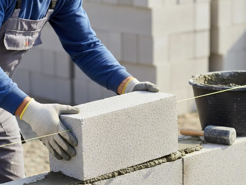 Кладка газоблока