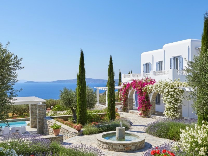 Озеленение участка Халкидики