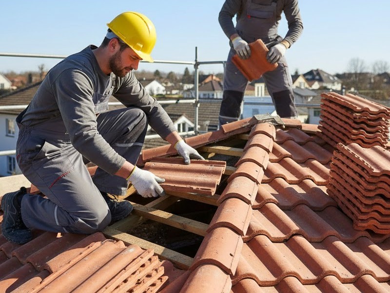 Кровля из бетонной черепицы