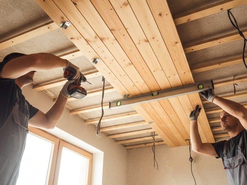 Отделка потолка на Халкидики