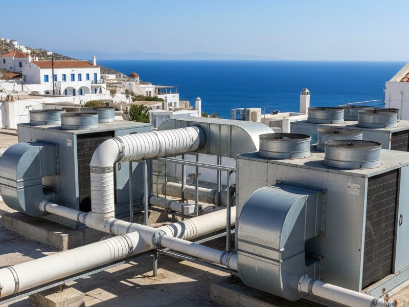 Вентиляционное оборудование на крыше