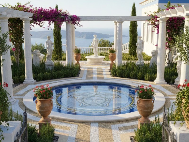Ландшафтный дизайн в греческом стиле