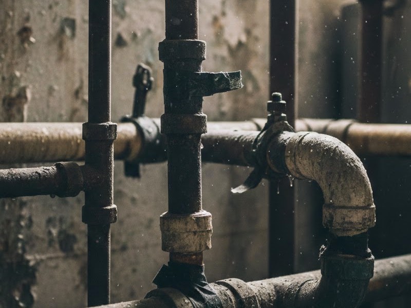 Железные трубы канализации