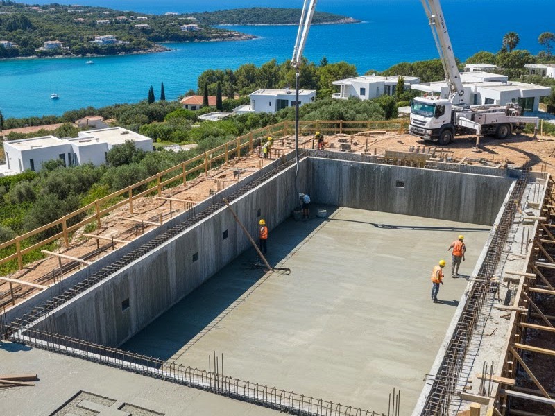 Заливка бетона